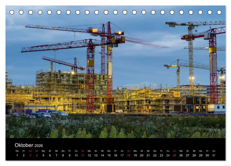 Produktbild: Baustellen (Tischkalender 2026 DIN A5 quer), CALVENDO Monatskalender