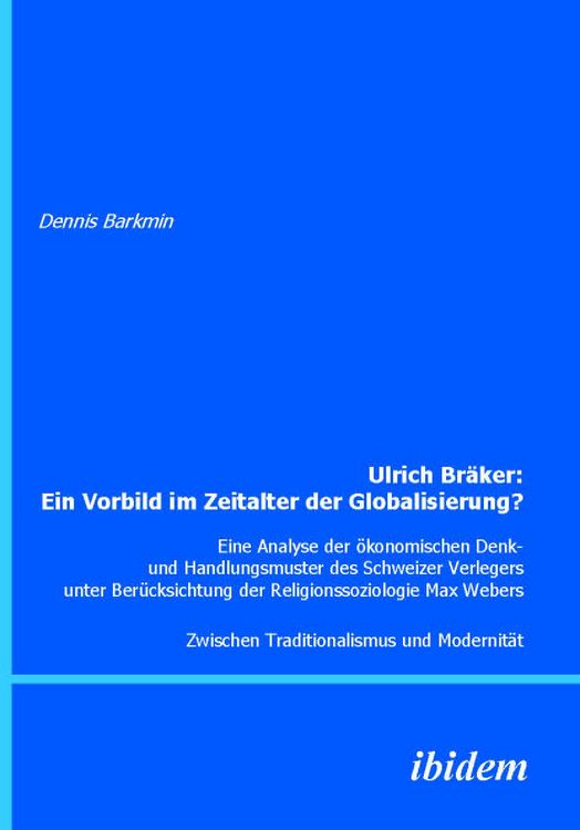 Produktbild: Ulrich Br&auml;ker: Ein Vorbild im Zeitalter der Globalisierung?