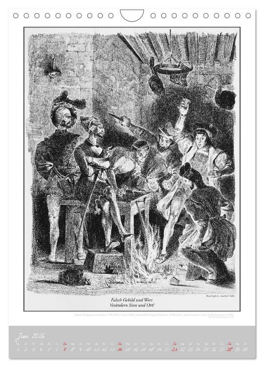 Produktbild: Faust - Weltliteraturkalender (Wandkalender 2026 DIN A4 hoch), CALVENDO Monatskalender