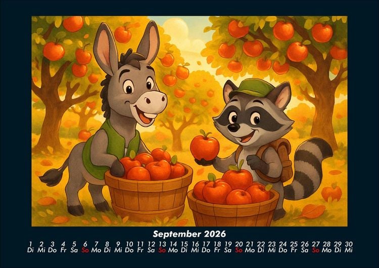 Produktbild: Huf & Rocco Abenteuer durchs Jahr 2026 Fotokalender DIN A4