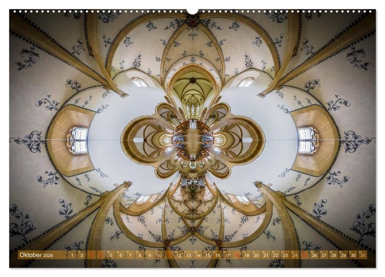 Produktbild: G&ouml;ttliche Projektionen - Kirchenpanoramen (Wandkalender 2026 DIN A2 quer), CALVENDO Monatskalender