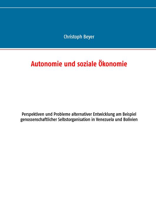 Produktbild: Autonomie und soziale &Ouml;konomie