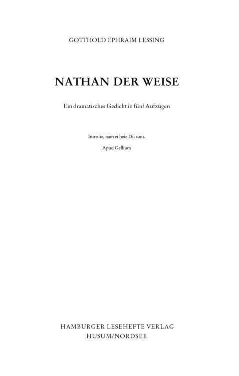 Produktbild: Nathan der Weise
