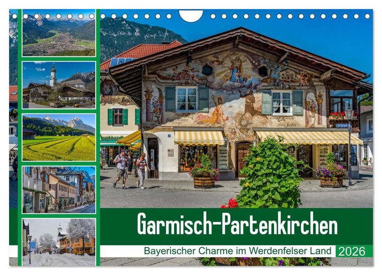 Produktbild: Garmisch-Partenkirchen - Bayerischer Charme im Werdenfelser Land (Wandkalender 2026 DIN A4 quer), CALVENDO Monatskalender