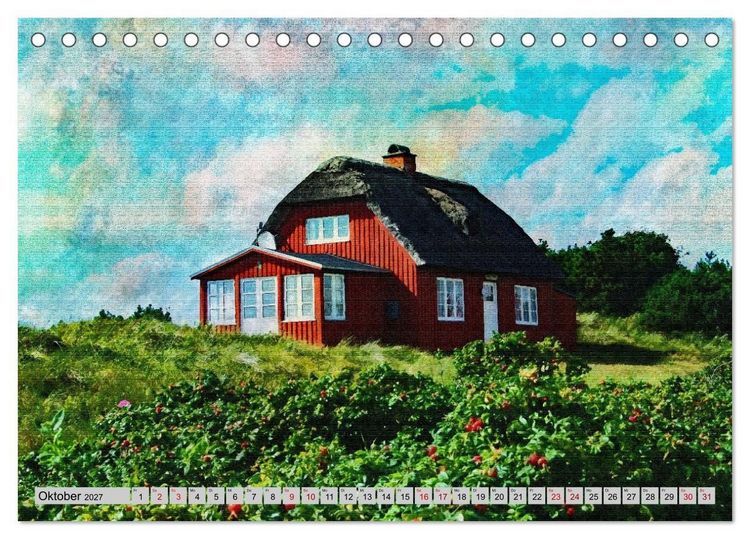Produktbild: D&auml;nemark - Sch&ouml;nheiten J&uuml;tlands in feinen Aquarellfarben (Tischkalender 2027 DIN A5 quer), CALVENDO Monatskalender