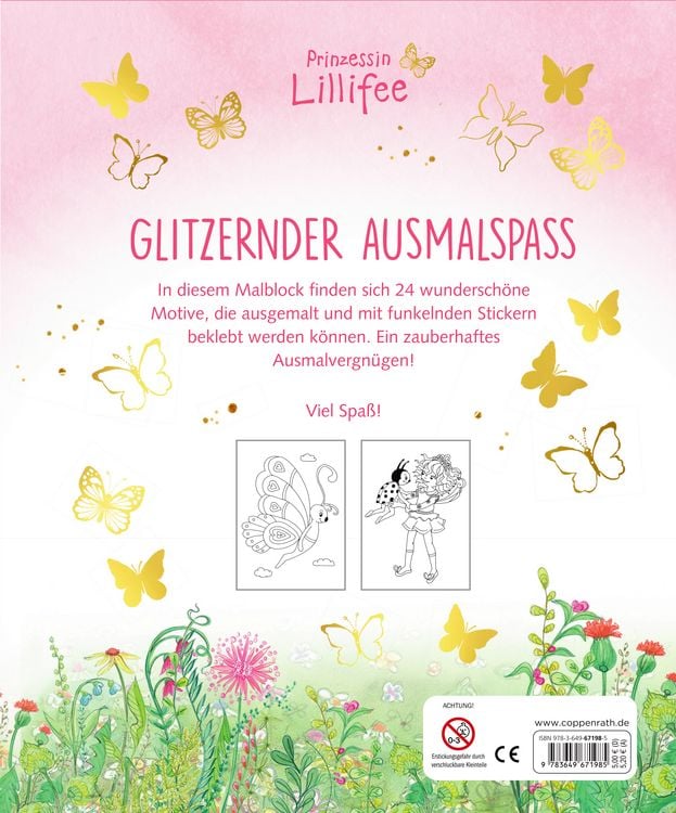 Produktbild: Malblock mit Glitzerstickern - Prinzessin Lillifee