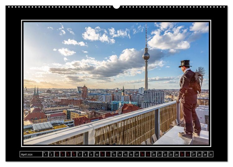 Produktbild: Schornsteinfeger &uuml;ber Berlin - Gl&uuml;cksblicke (Wandkalender 2026 DIN A2 quer), CALVENDO Monatskalender