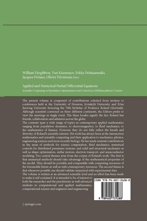 Produktbild: Applied and Numerical Partial Differential Equations