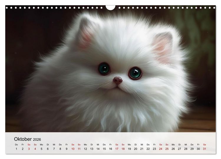 Produktbild: Zauberhafte Fluffies (Wandkalender 2026 DIN A3 quer), CALVENDO Monatskalender