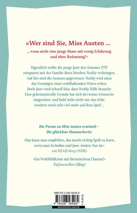 Produktbild: Miss Austen ermittelt. Die mysteri&ouml;se Hochstaplerin