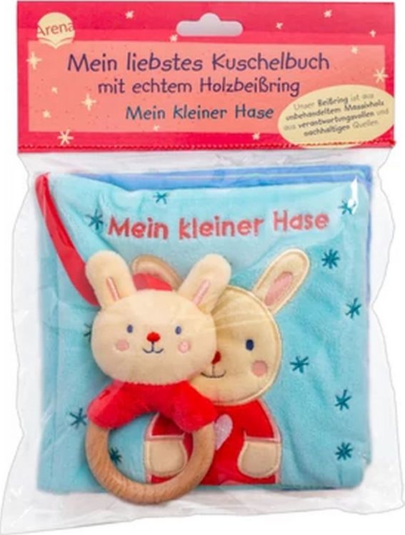 Produktbild: Mein liebstes Kuschelbuch mit echtem Holzbei&szlig;ring. Mein kleiner Hase