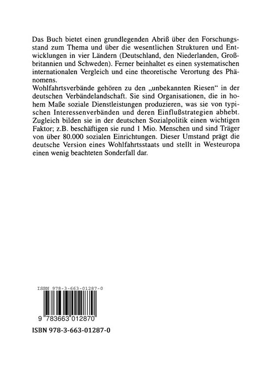 Produktbild: Wohlfahrtsverb&auml;nde in modernen Wohlfahrtsstaaten