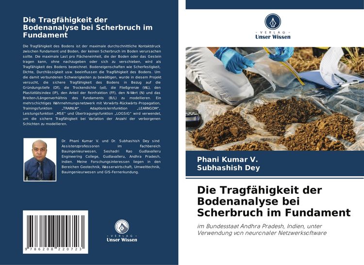 Produktbild: Die Tragf&auml;higkeit der Bodenanalyse bei Scherbruch im Fundament