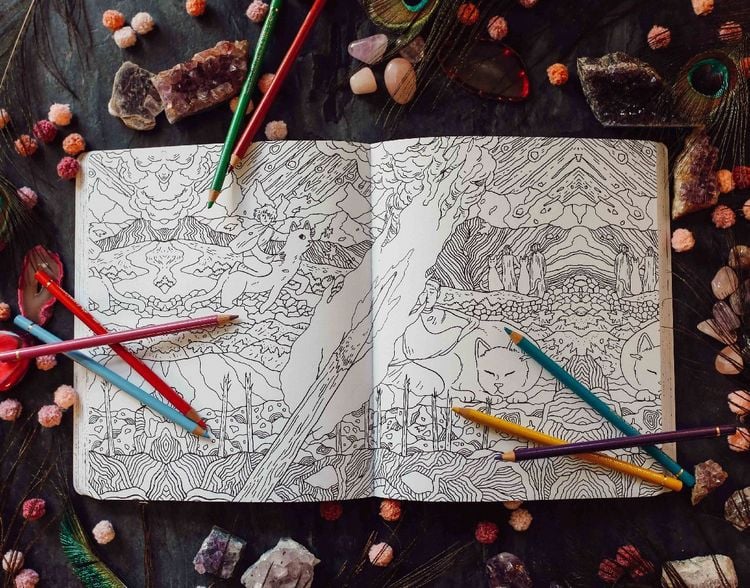 Produktbild: Cosmic Slumber Tarot Coloring Book
