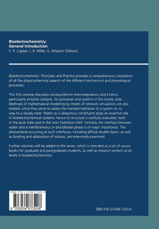 Produktbild: Bioelectrochemistry: General Introduction