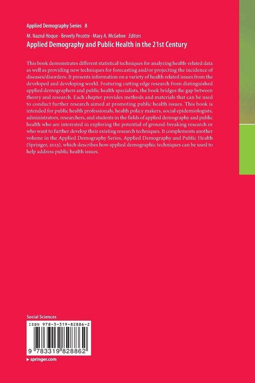 Produktbild: Applied Demography and Public Health in the 21st Century
