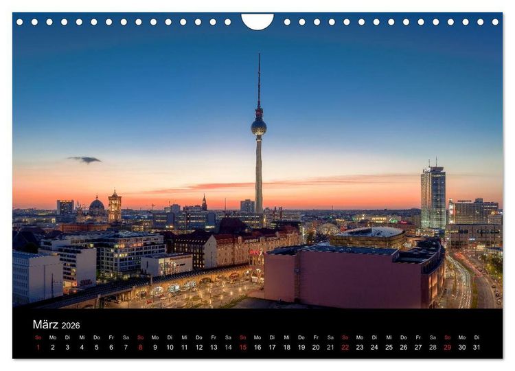 Produktbild: Die Blaue Stunde in Berlin (Wandkalender 2026 DIN A4 quer), CALVENDO Monatskalender