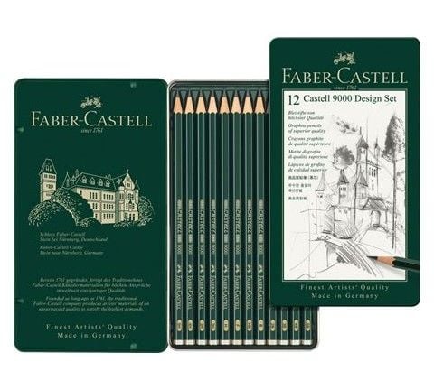 Produktbild: Faber-Castell Bleistifte Castell 9000 Design Set, 5B-5H, 12er Set