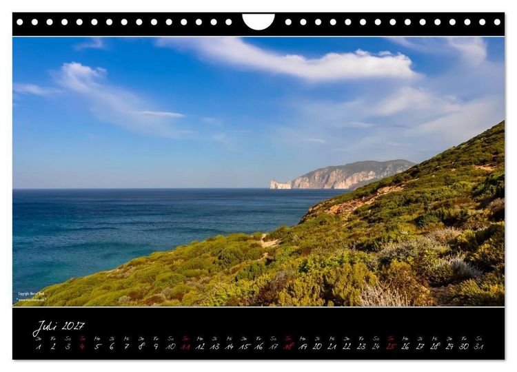 Produktbild: Sardinien Panoramakalender (Wandkalender 2027 DIN A4 quer), CALVENDO Monatskalender