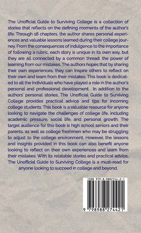 Produktbild: The Unofficial Guide to Surviving College
