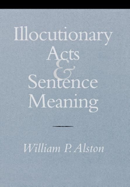 Produktbild: Illocutionary Acts & Sentence