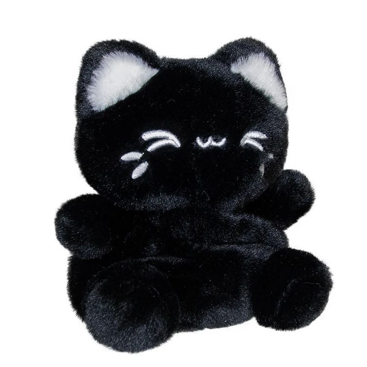 Produktbild: Aurora 44534 - Tasty Peach Black Sesame Meowchi Palm Pals, schwarz, Pl&uuml;schtier, ca.13 cm