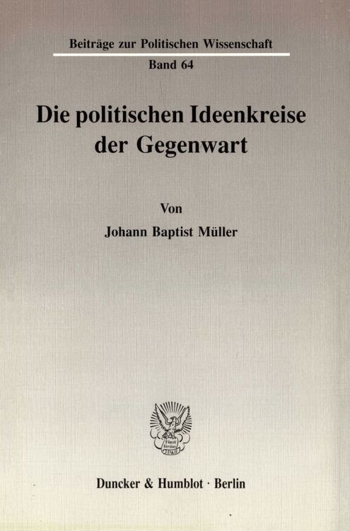Produktbild: Die politischen Ideenkreise der Gegenwart.