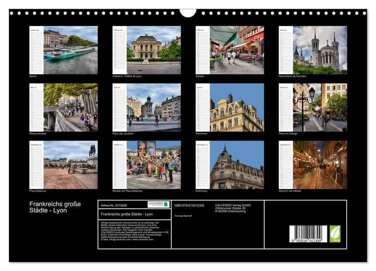 Produktbild: Frankreichs gro&szlig;e St&auml;dte - Lyon (Wandkalender 2026 DIN A3 quer), CALVENDO Monatskalender