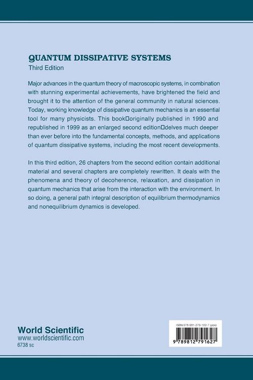 Produktbild: Quantum Dissipative Sys (3rd Ed)