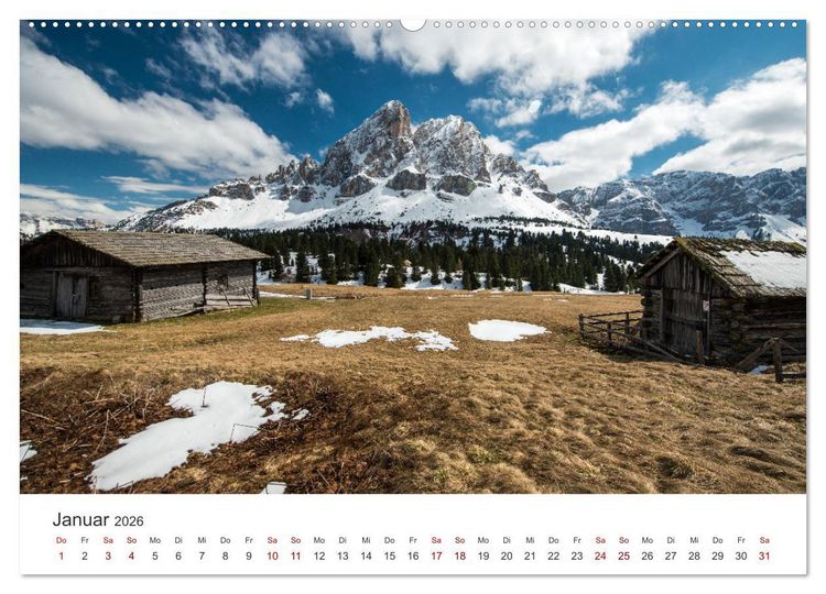 Produktbild: Ein Spaziergang in den Dolomiten (hochwertiger Premium Wandkalender 2026 DIN A2 quer), Kunstdruck in Hochglanz