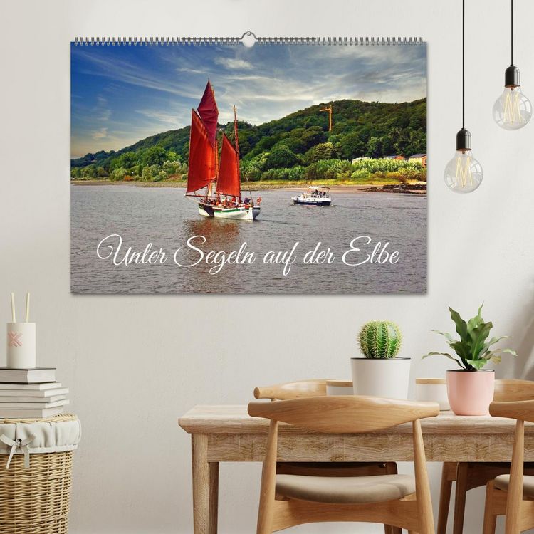Produktbild: Unter Segeln auf der Elbe (Wandkalender 2026 DIN A2 quer), CALVENDO Monatskalender