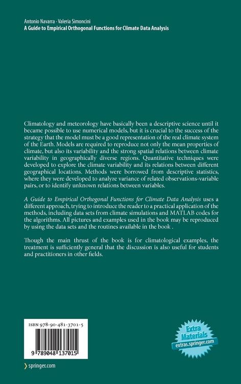 Produktbild: A Guide to Empirical Orthogonal Functions for Climate Data Analysis