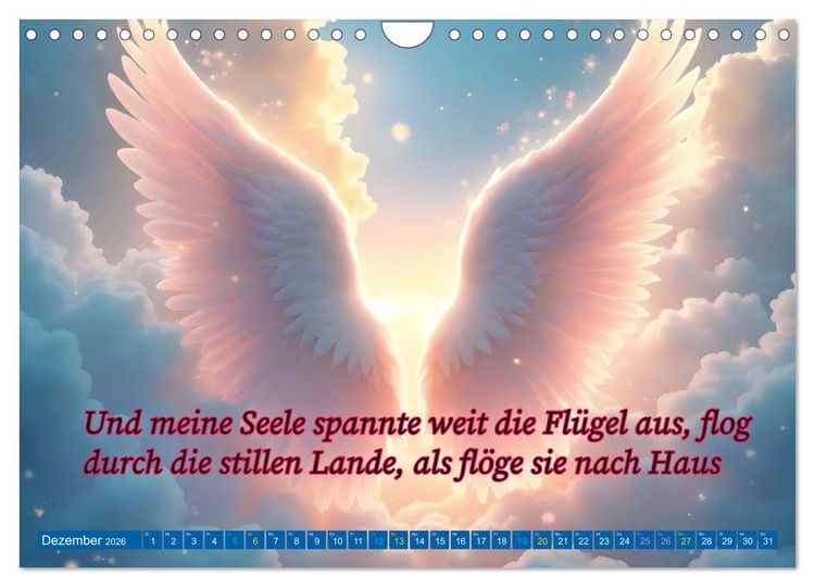 Produktbild: Innehalten in der Trauer - begleitet mit Gedanken (Wandkalender 2026 DIN A4 quer), CALVENDO Monatskalender