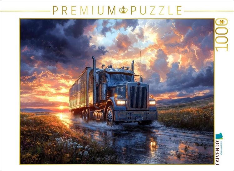 Produktbild: CALVENDO Puzzle Trucker leben zwischen Funkger&auml;t und Fernweh | 1000 Teile Lege-Gr&ouml;&szlig;e 64x48cm Foto-Puzzle f&uuml;r gl&uuml;ckliche Stunden