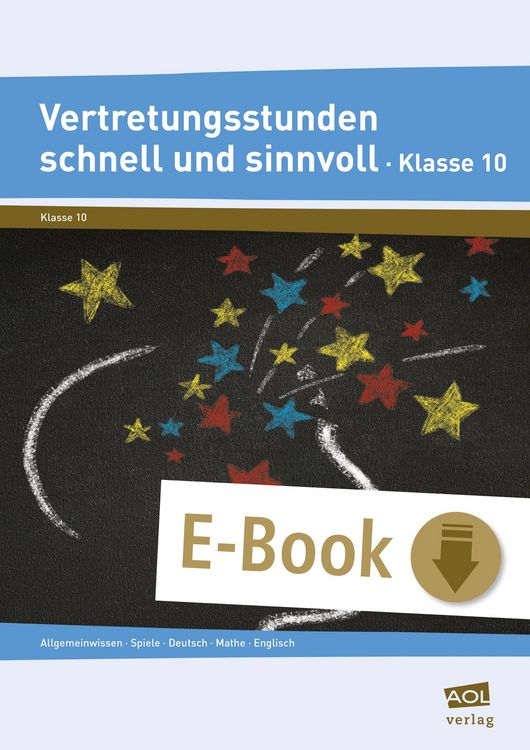 Produktbild: Vertretungsstunden schnell und sinnvoll Klasse 10