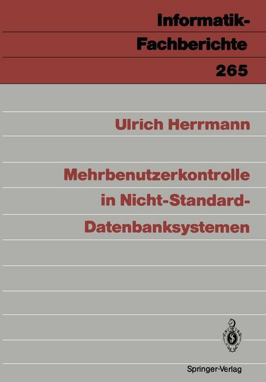 Produktbild: Mehrbenutzerkontrolle in Nicht-Standard-Datenbanksystemen