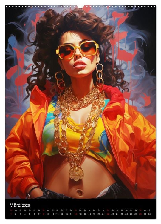 Produktbild: Rap Queens. Badass Attitude im Streetwear-Charme (Wandkalender 2026 DIN A2 hoch), CALVENDO Monatskalender