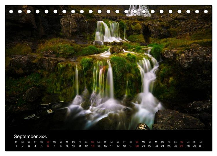 Produktbild: Island - Wundervolle Landschaften (Tischkalender 2026 DIN A5 quer), CALVENDO Monatskalender