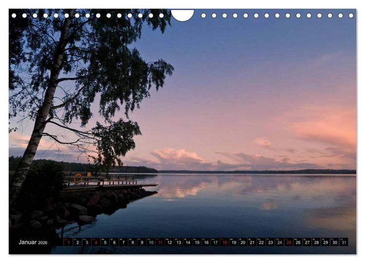 Produktbild: FINNLAND &ndash; Traumhafte Landschaften (CH - Version) (Wandkalender 2026 DIN A4 quer), CALVENDO Monatskalender