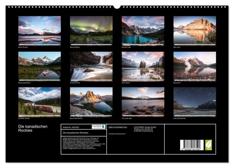 Produktbild: Die kanadischen Rockies (hochwertiger Premium Wandkalender 2027 DIN A2 quer), Kunstdruck in Hochglanz