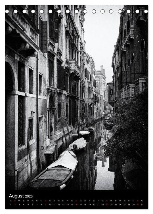 Produktbild: Venice Noir - Das etwas andere Venedig (Tischkalender 2026 DIN A5 hoch), CALVENDO Monatskalender