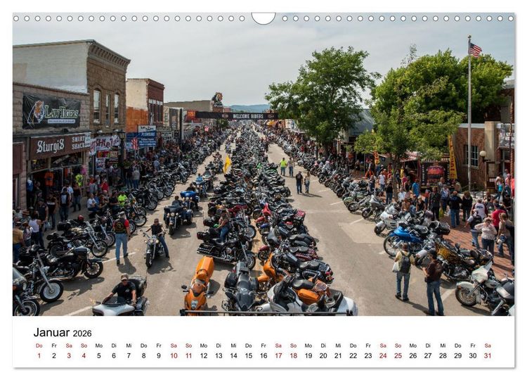 Produktbild: Sturgis - Die ber&uuml;hmteste Motorrad-Rallye der Welt (Wandkalender 2026 DIN A3 quer), CALVENDO Monatskalender