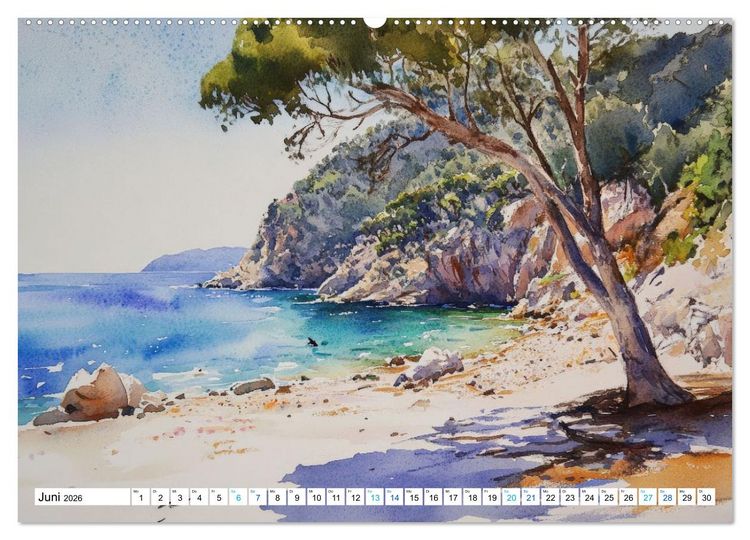 Produktbild: Meeresbrisen (hochwertiger Premium Wandkalender 2026 DIN A2 quer), Kunstdruck in Hochglanz