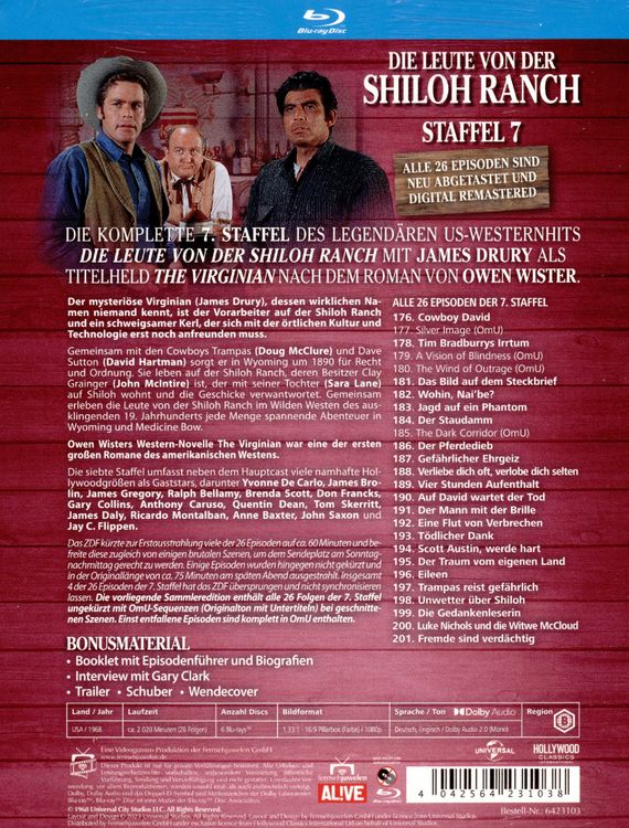 Produktbild: Die Leute von der Shiloh Ranch - Staffel 7 (HD-Remastered) (Fernsehjuwelen) [6 BRs]