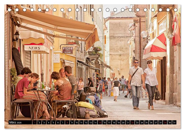 Produktbild: Pula Street (Tischkalender 2026 DIN A5 quer), CALVENDO Monatskalender