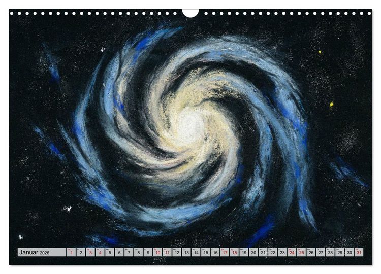 Produktbild: Gemaltes Weltall (Wandkalender 2026 DIN A3 quer), CALVENDO Monatskalender