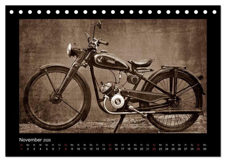 Produktbild: Motorrad Oldtimer (Tischkalender 2026 DIN A5 quer), CALVENDO Monatskalender