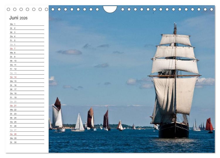 Produktbild: Historische Segelschiffe auf der Ostsee (Wandkalender 2026 DIN A4 quer), CALVENDO Monatskalender