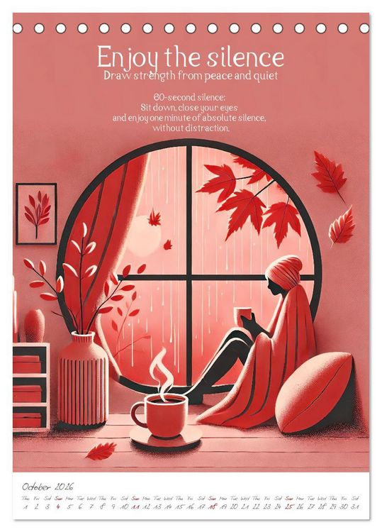 Produktbild: The anti-stress path - Monthly inspirations for more balance (Desk Calendar 2026 DIN A5 portrait), CALVENDO 12 Month DeskCalendar