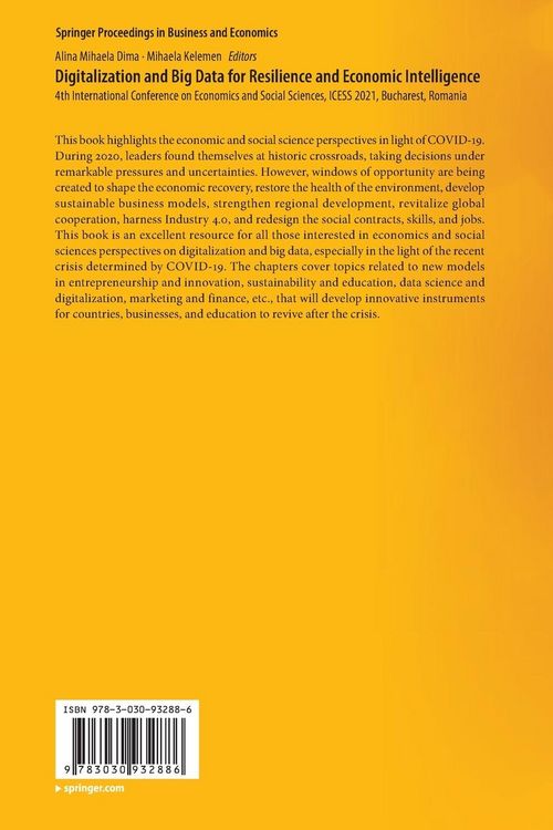 Produktbild: Digitalization and Big Data for Resilience and Economic Intelligence